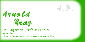 arnold mraz business card